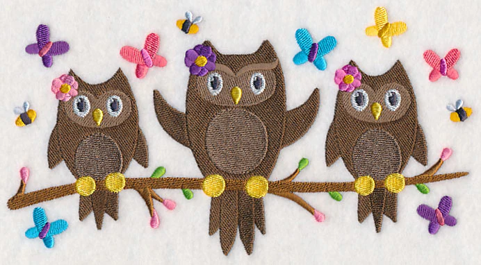 Owl Trio - Spring - Image 4