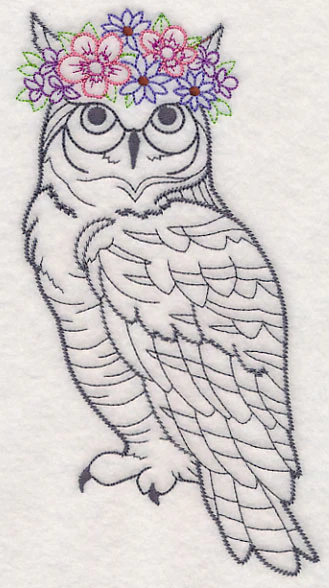 Owl with Floral Crown (Vintage) - Image 6