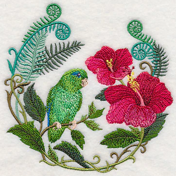 Parrotlet with Hibiscus - Image 4