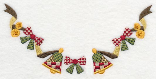 Patchwork Bells Neckline (V-Neck) (Split) - Image 2