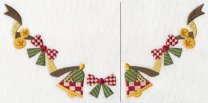 Patchwork Bells Neckline (V-Neck) (Split) - Image 4