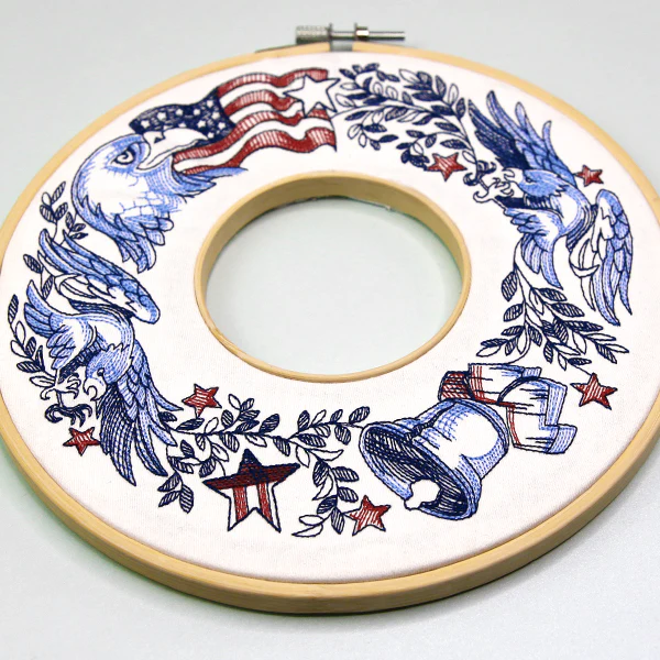 Patriotic American Emblems Wreath - Image 8