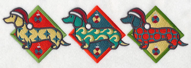 Patterned Dachshund Triptych - Image 2