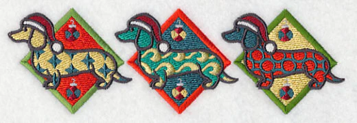Patterned Dachshund Triptych - Image 4