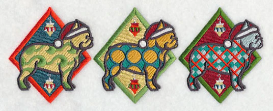 Patterned French Bulldog Triptych - Image 4