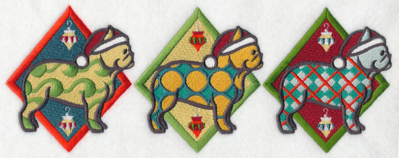 Patterned French Bulldog Triptych - Image 5