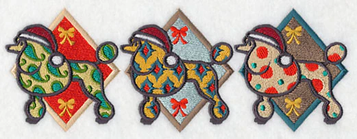 Patterned Poodle Triptych - Image 4