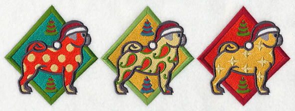 Patterned Pug Triptych - Image 4