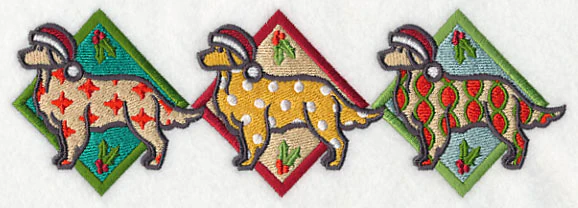 Patterned Retriever Triptych - Image 3