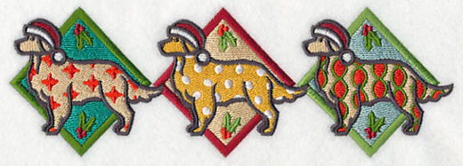 Patterned Retriever Triptych - Image 4