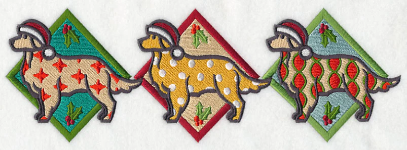 Patterned Retriever Triptych - Image 5