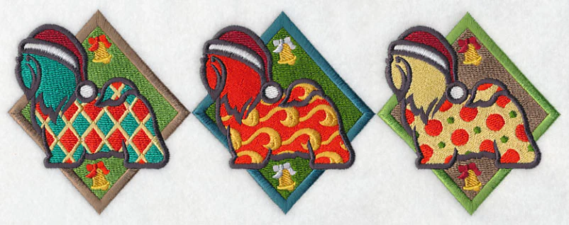 Patterned Shih Tzu Triptych - Image 5