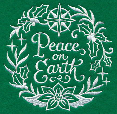 Peace on Earth Medallion (Whitework) - Image 3