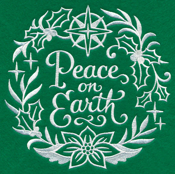 Peace on Earth Medallion (Whitework) - Image 5