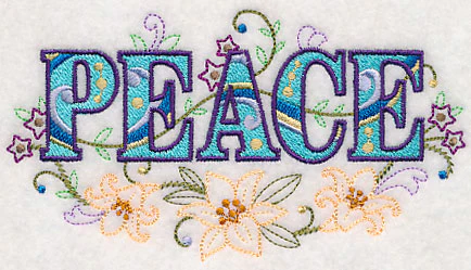 Peace with Vintage Flower Fade - Image 3