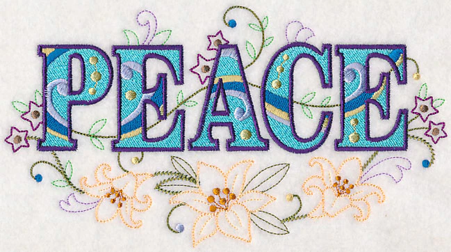 Peace with Vintage Flower Fade - Image 5