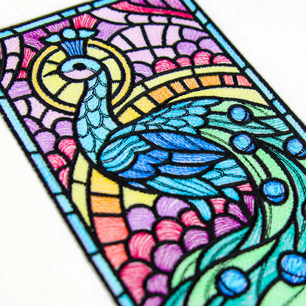 Peacock Stained Glass Panel - Image 8