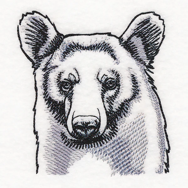 Peeking Bear Etching - Image 4