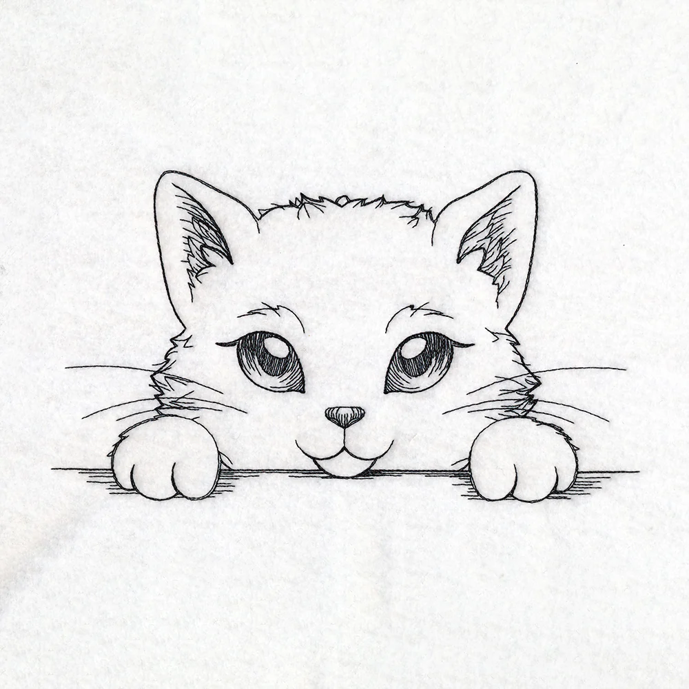 Peeking Cat Sketch - Image 3
