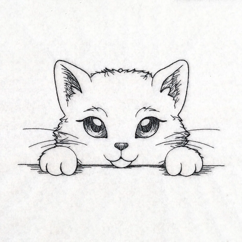 Peeking Cat Sketch - Image 4