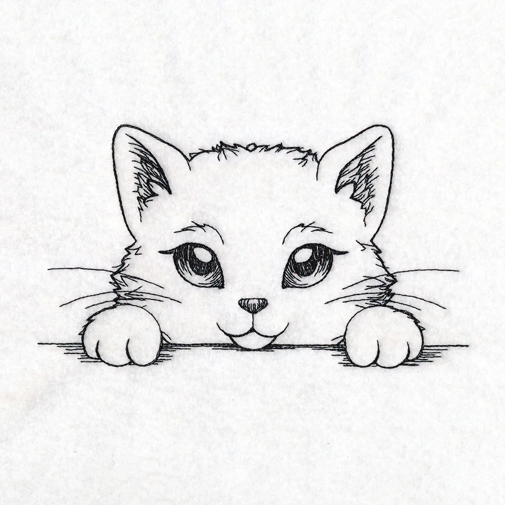 Peeking Cat Sketch - Image 5