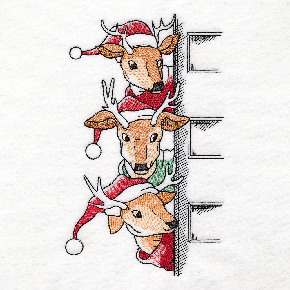 Peeking Christmas Reindeer Stack - Image 3