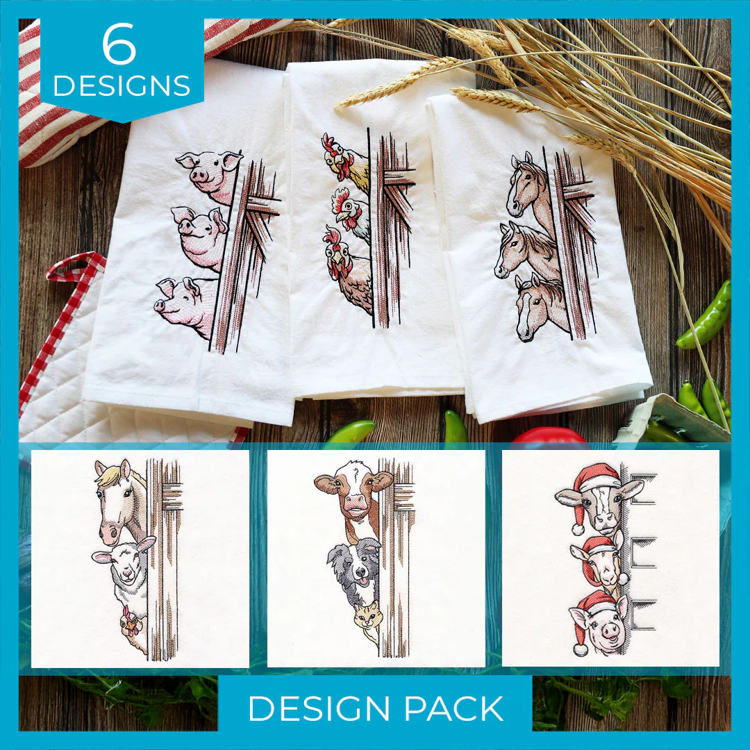 Peeking Farm Animals Design Pack - Image 3