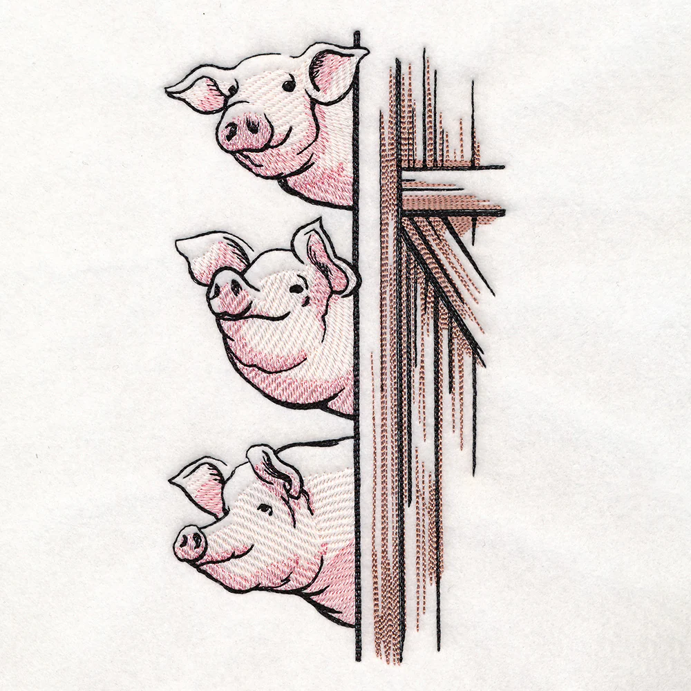 Peeking Farm Pig Stack - Image 4