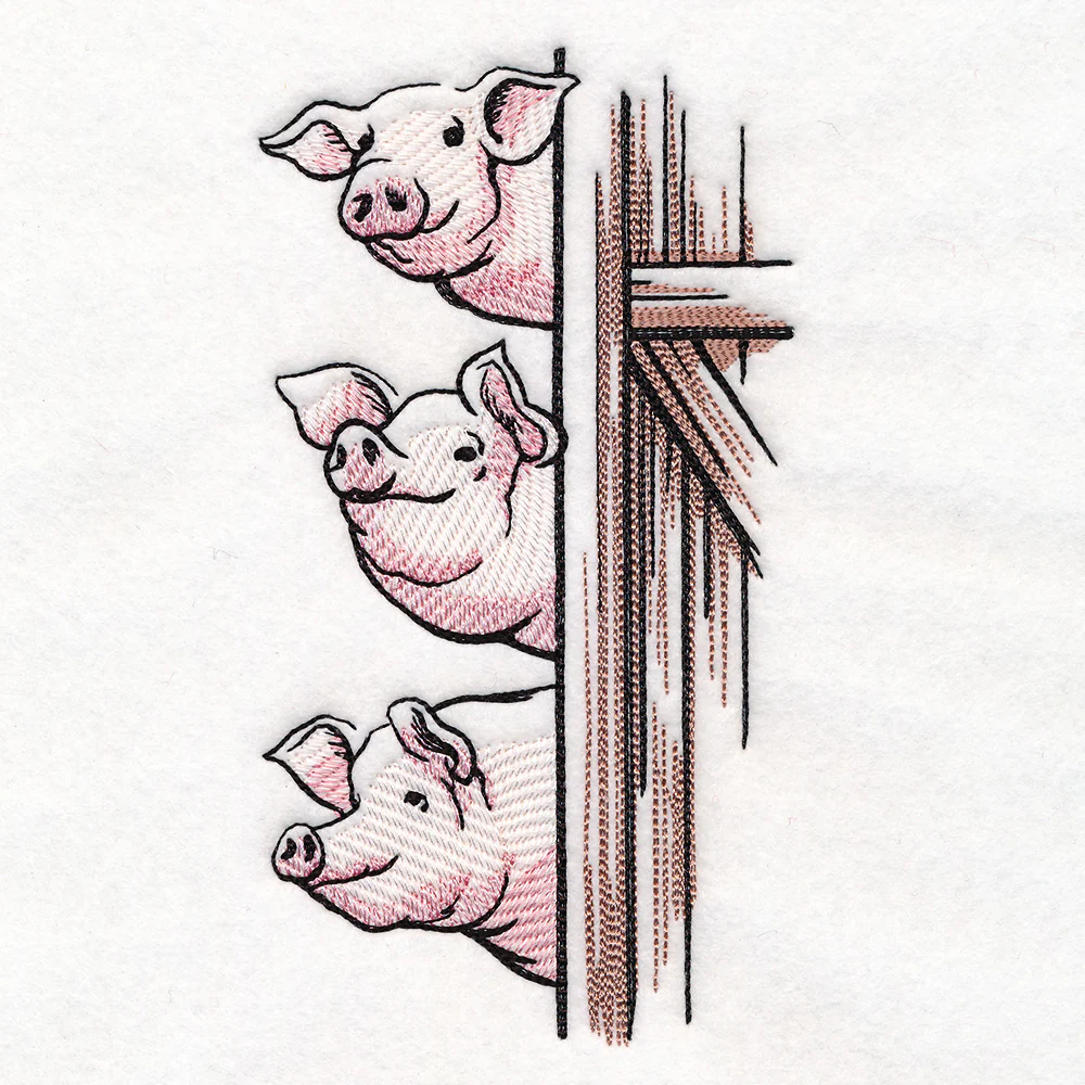Peeking Farm Pig Stack - Image 5