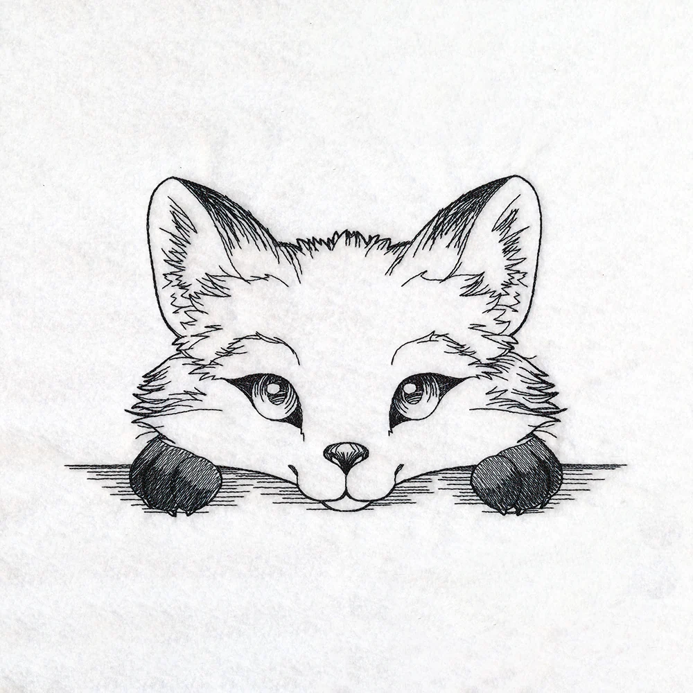 Peeking Fox Sketch - Image 5