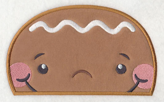 Peeking Gingerbread Boy (Applique) - Image 2