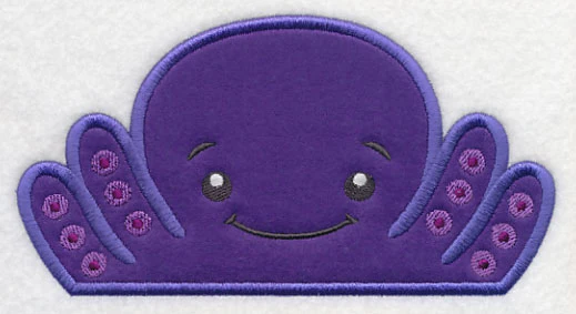 Peeking Octopus (Applique) - Image 2