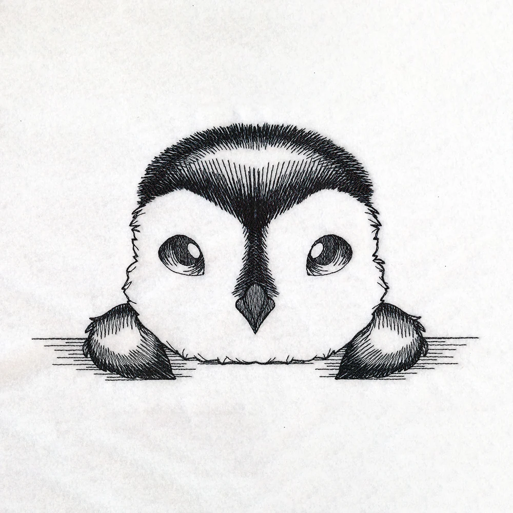 Peeking Penguin Sketch - Image 5