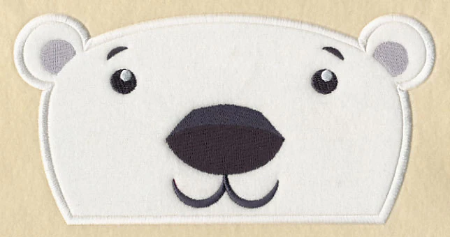 Peeking Polar Bear (Applique)
