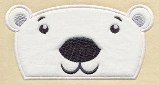 Peeking Polar Bear (Applique) - Image 2