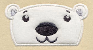 Peeking Polar Bear (Applique) - Image 3