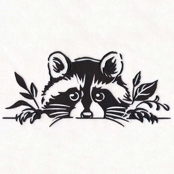 Peeking Raccoon Border - Image 9