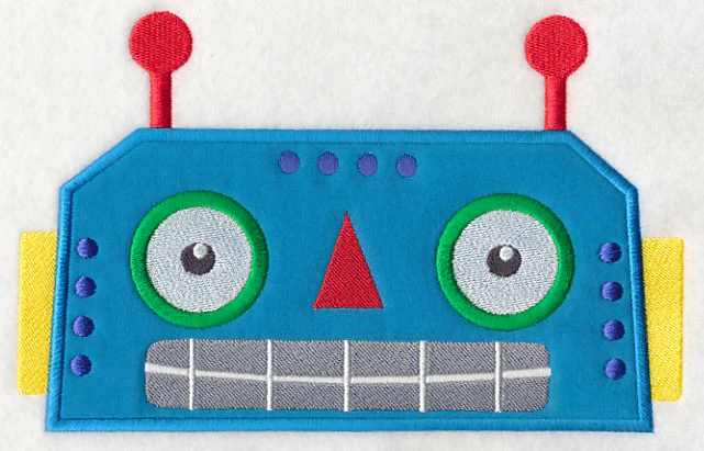 Peeking Robot (Applique) - Image 4