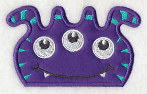 Peeking Striped Monster (Applique) - Image 3