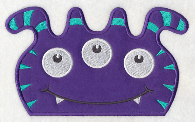 Peeking Striped Monster (Applique) - Image 4