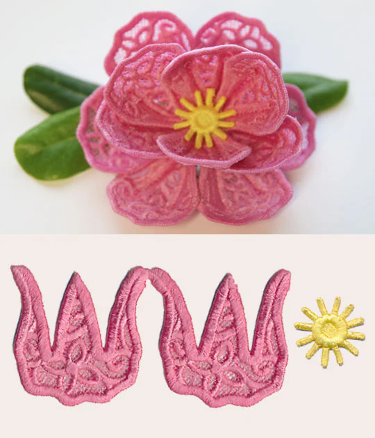 Peony in 3D (Lace) - Image 3