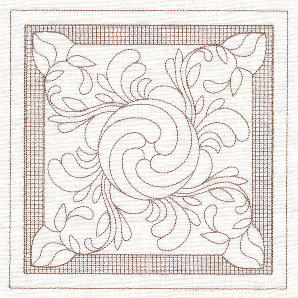 Peony Square (Trapunto) - Image 2