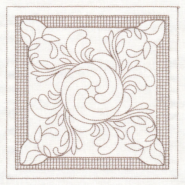 Peony Square (Trapunto) - Image 3