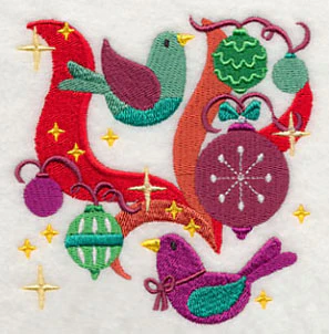 Perched in Ornaments - Christmas Birds 1 - Image 2