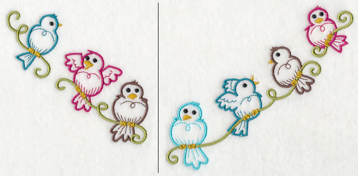 Perching Birds Neckline (V-Neck) (Split) - Image 4