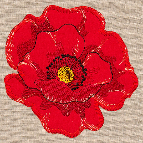 Perfect Poppy (Heirloom Applique) - Image 2