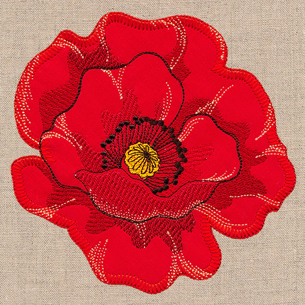 Perfect Poppy (Heirloom Applique) - Image 3