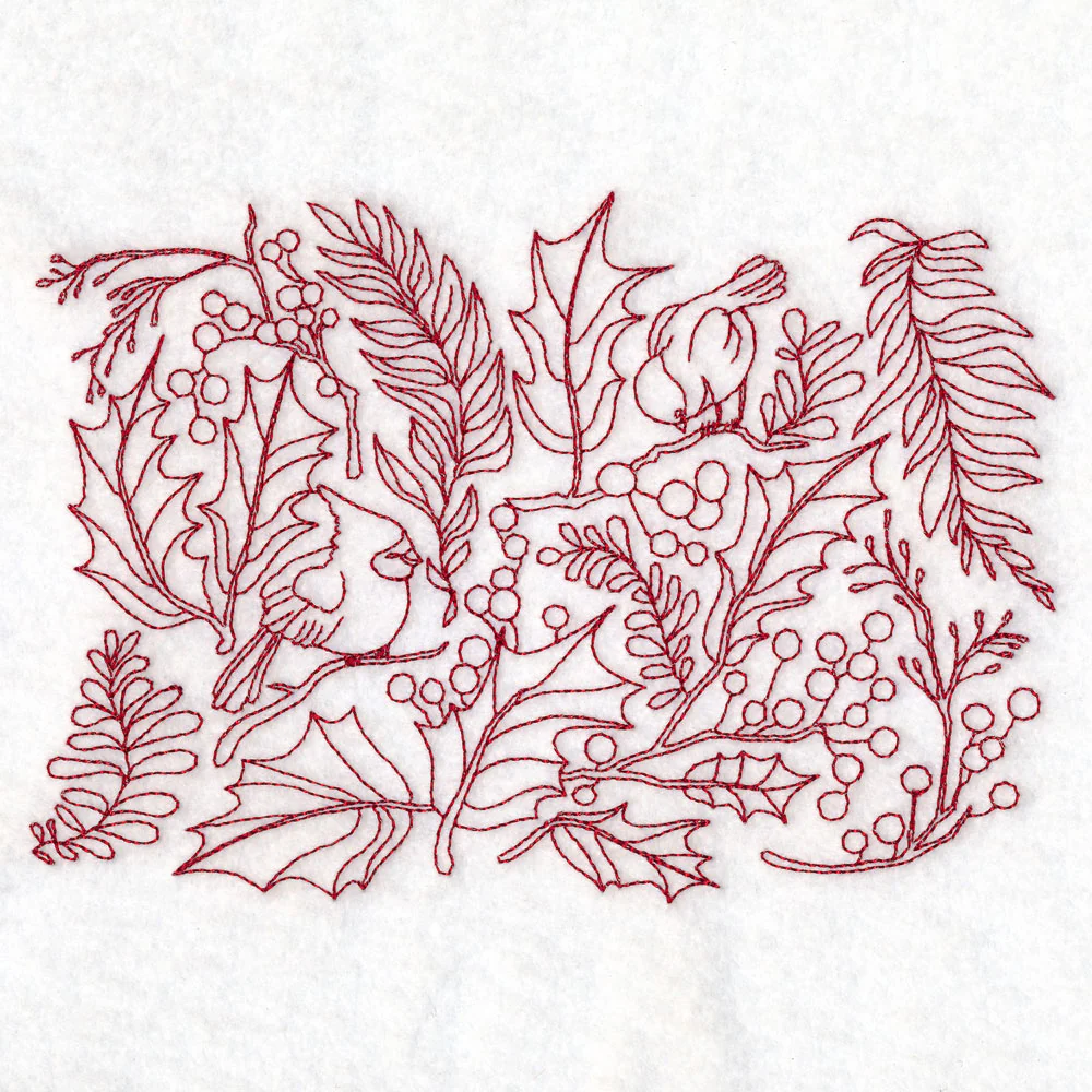 Perfectly Repeatable Christmas Blooms and Cardinals - Image 7