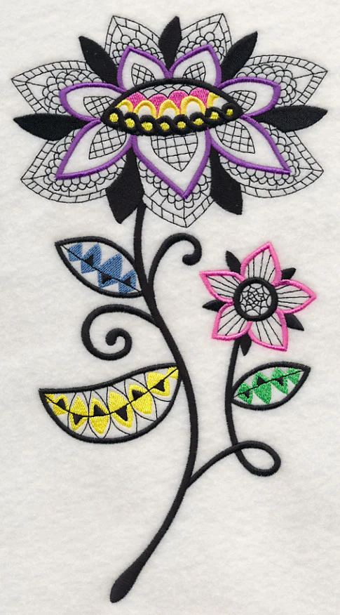 Petal Patterns (Blackwork)
