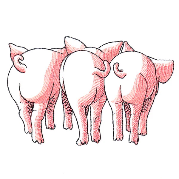 Pig Trio - Back - Image 3